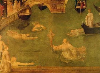 Miracle of the Cross at the Bridge of S. Lorenzo (detail)